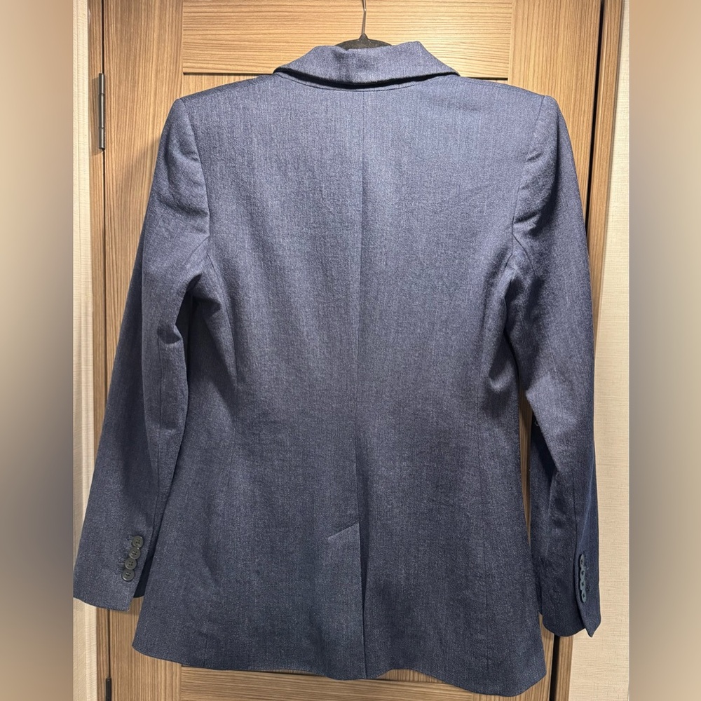 Express Editor Collection Blazer, Denim Like Fabric, Soft, Stretch Twill, - Picture 8 of 15